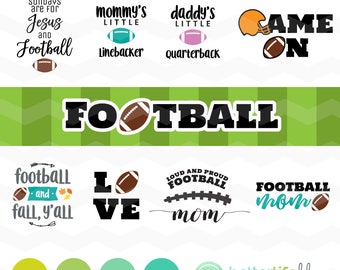 Football SVG Bundle: Football Mom svg File, dxf svg, bundle, DXF Silhouette Cameo, Cricut Fall Cut Files, Fall Autumn Jesus & Football Y'all