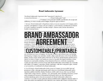 brand ambassador contract template
