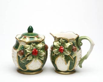 Holly Sugar and Creamer Set (10303)
