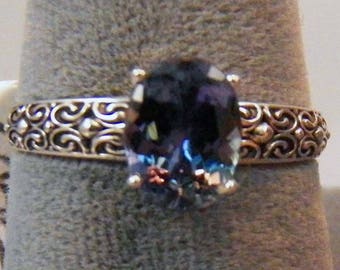 Antique Style Filigree Tanzanite Ring