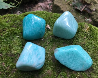 Large Tumbled Amazonite stones crystals ~ 1.25" - 1.75" - Premium quality