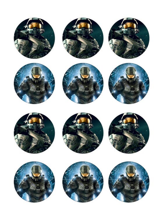 Halo Icing sheet edible image topper Halo Cupcake Halo