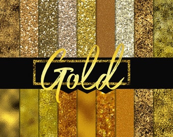 Gold foil digital papers, gold digital paper, dark gold foil, digital paper pack, gold background, gold texture, dark gold paper, rich gold