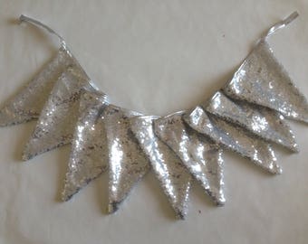 Silver Sequin Bunting