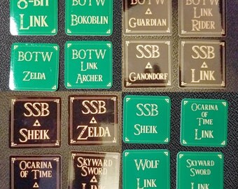 Custom Zelda Breath of the Wild - Amiibo NFC Tags cards in full colored tile 16 to choose from - FAST Shipping from US!