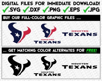 HOUSTON TEXANS svg logo 5 file formats (svg, dxf, png, eps, jpg) download instantly!! image vector clipart files for cricut silhouette