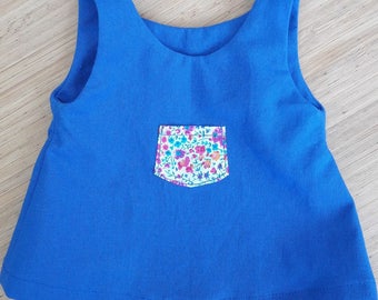 Pretty pinafore dress for doll type Corolla +/-30cm