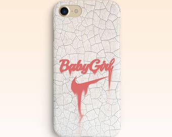 Nike Baby Girl iPhone 6S 6S Plus Case iPhone 5 5S SE Case iPhone 6 Case iPhone 7 Case iPhone 7 Plus Phone Case For Samsung Galaxy S7 S5 073