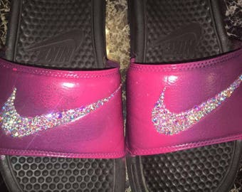 Airbrushed nike slides
