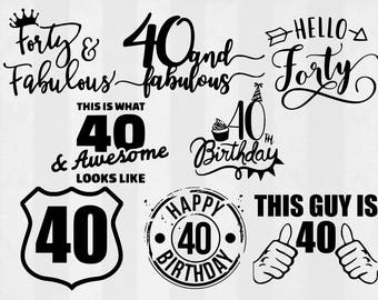 Download 40th birthday | Etsy