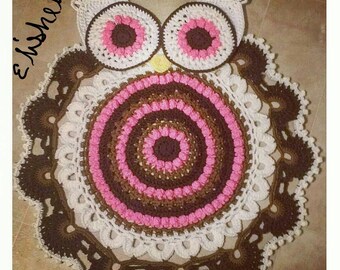 Crochet Owl Rug