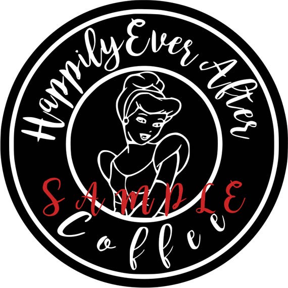 Cinderella Starbucks Coffee Inspired SVG File for Cricut