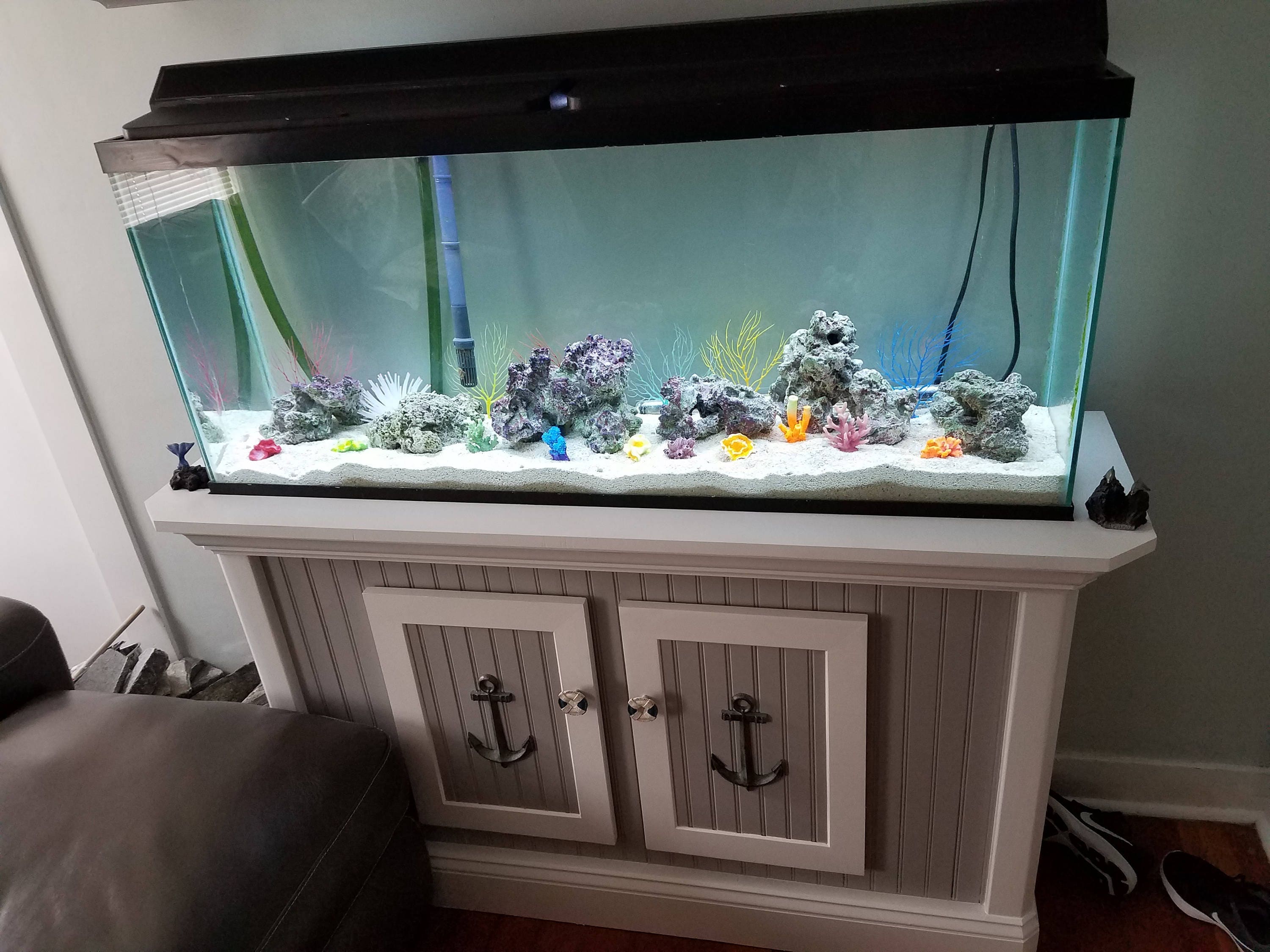 55 gallon fish tank stand modern