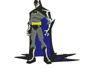 Batman Embroidery Design, Justice League Embroidery Design, DC Comic Embroidery Design, Superhero Boy Embroidery, 4x4 6x6 Hoop 2 Sizes
