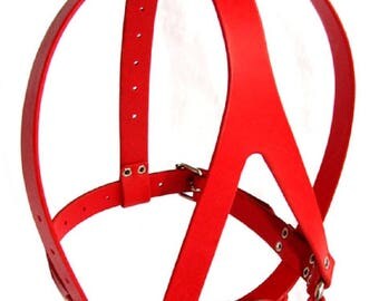 Bâillon-boule en cuir fétiche BDSM Bondage masque tête Nick harnais harnais des harnais bâillon bouche gag