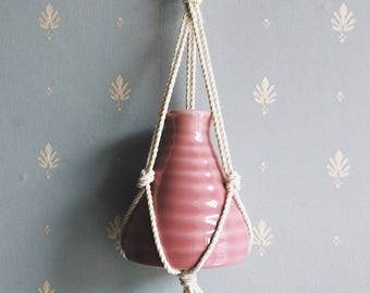 Mini Macrame Plant Hanger, Plant Holder, Hanging Planter, Macrame Plant Holder, Pot Hanger