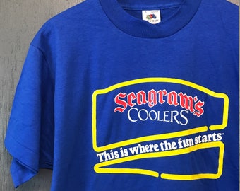 L * Vintage 80s/90s Seagram's Wine Cooler t shirt