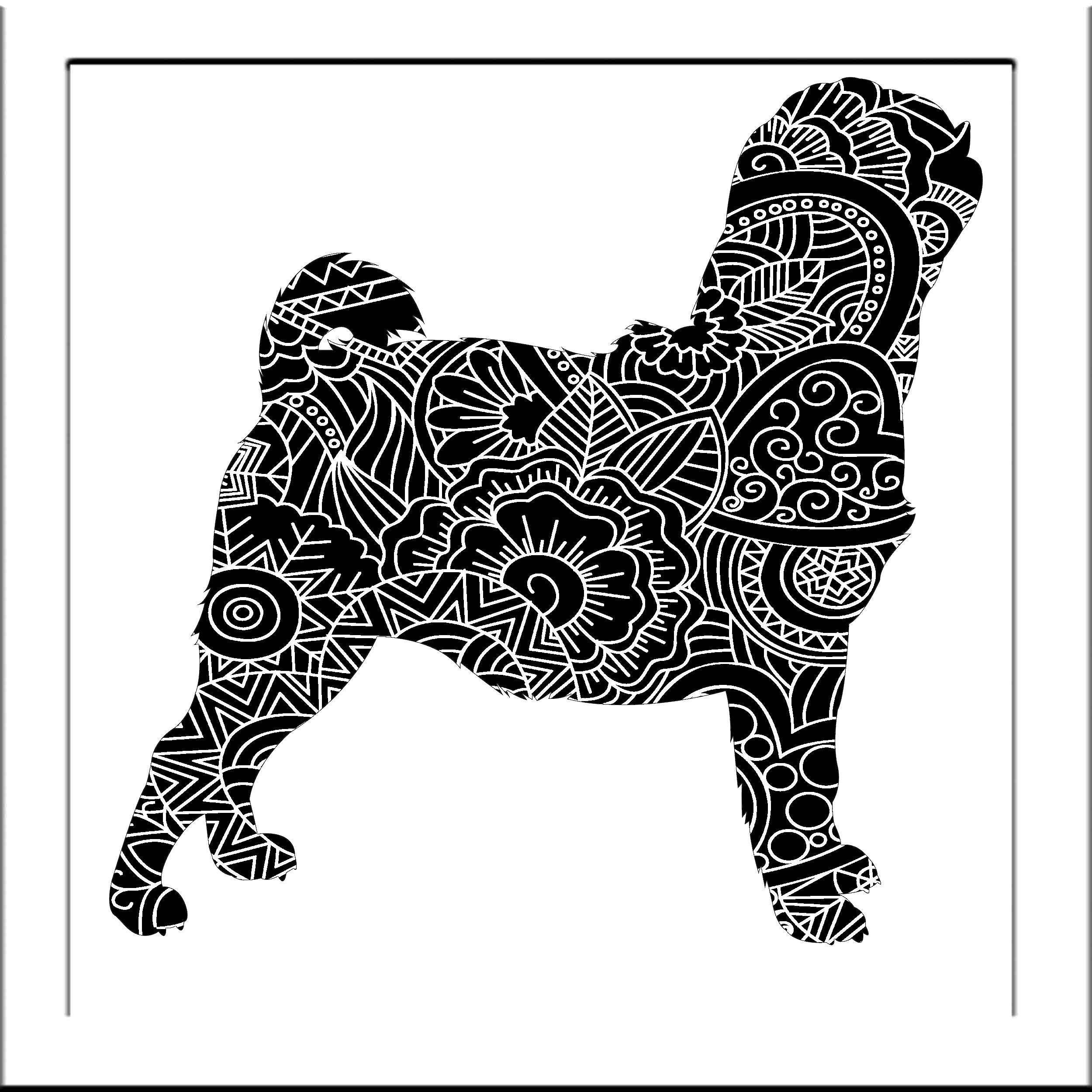 Download Pug Papercut Template - Svg Paper Cut Templates Stencil ...