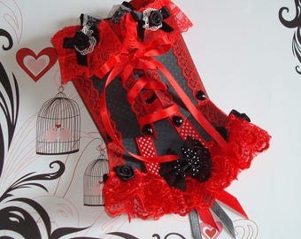 Bustier card, glamorous corset