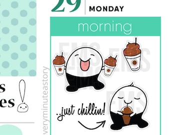Coffee mocha frappe drink shakes planner Stickers smoothies, summer planner For Erin Condren, Plum Paper, Happy, Mambi, or Inkwell Press S28