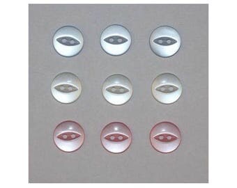 60 x buttons basic 14 mm 2 holes set L - 000817