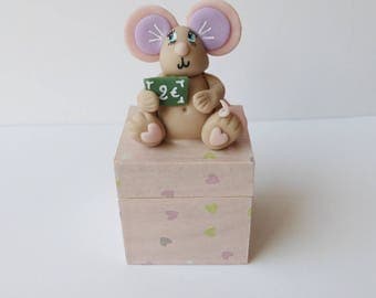 mouse cold porcelain tooth, box customizable