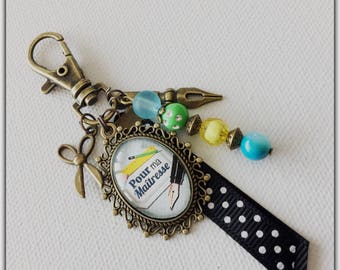 Teacher bag charm, teacher gift, teacher, school, teacher jewelry