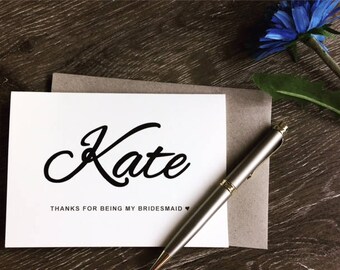Thank You for being my bridesmaid card personalised, Thanks for being my Bridesmaid card, Bridesmaid card, to My Bridesmaid, bridesmaid gift