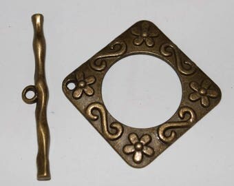 toggle clasp, copper, 54 * 9 * 37 mm