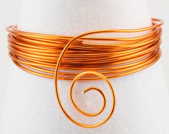 Aluminum wire 4 mm x 2 m - saffron Orange - Ref 24232-021