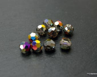 20 perles rondes facettées swarovski 8 mm