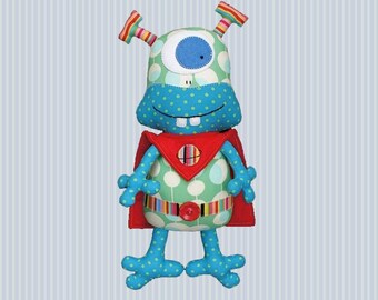 Design - stuffed alien - sewing pattern Melly and Me