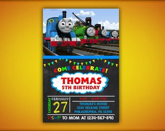 Thomas The Train Birthday Invitations, Thomas The Train Birthday, Thomas The Train, Thomas and Friends Birthday, Thomas Birthday Invitation
