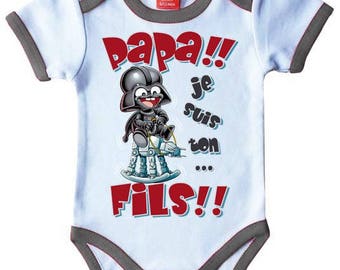 original humorous "Darth Vader" gray Bodysuit