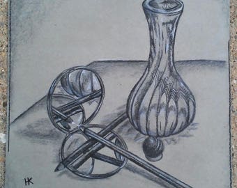 Reflection Still Life (2) - Original Drawing