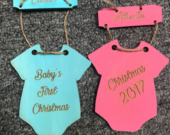 Babys First Christmas Onesie Ornament