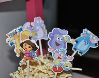 Dora Cupcake Toppers Set of 12