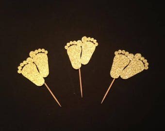 Welcome Baby Cupcake Toppers that Sparkle - SO Cute!