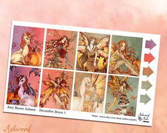 Amy Brown Autumn Erin Condren Planner Stickers Weekly Kit