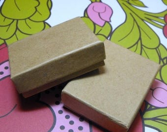 STOREWIDE SALE 20 Pack Kraft Cotton Filled 11 Size Cotton Filled Boxes 1 7/8 Inch by 1 1/4 inch by 5/8 Inch Size