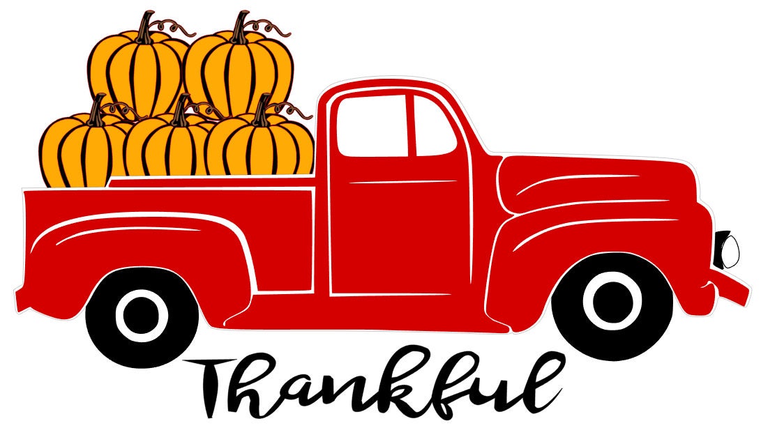 Thanksgiving Pumpkin Truck-SVG Cut File for use with