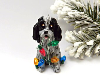 blue roan cocker spaniel figurine