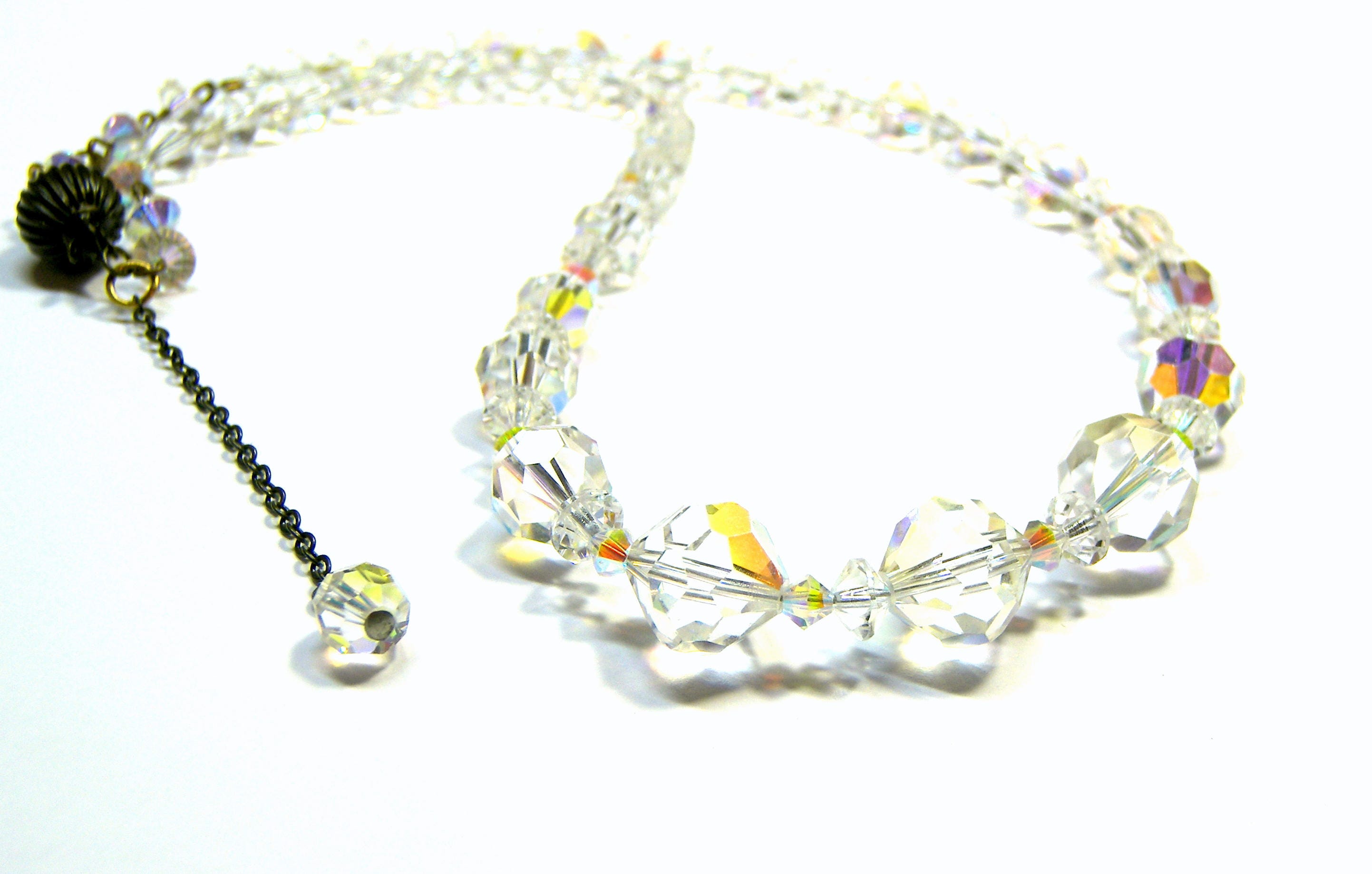 Crystal Statement Necklace Crystal Necklace Beaded Necklace