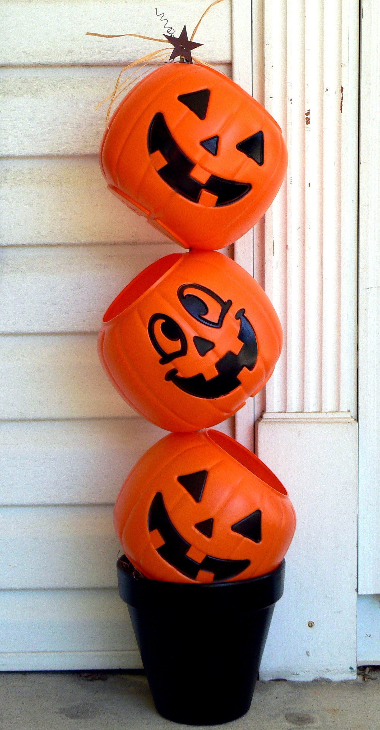 Tipsy Topsy Pumpkin Planter