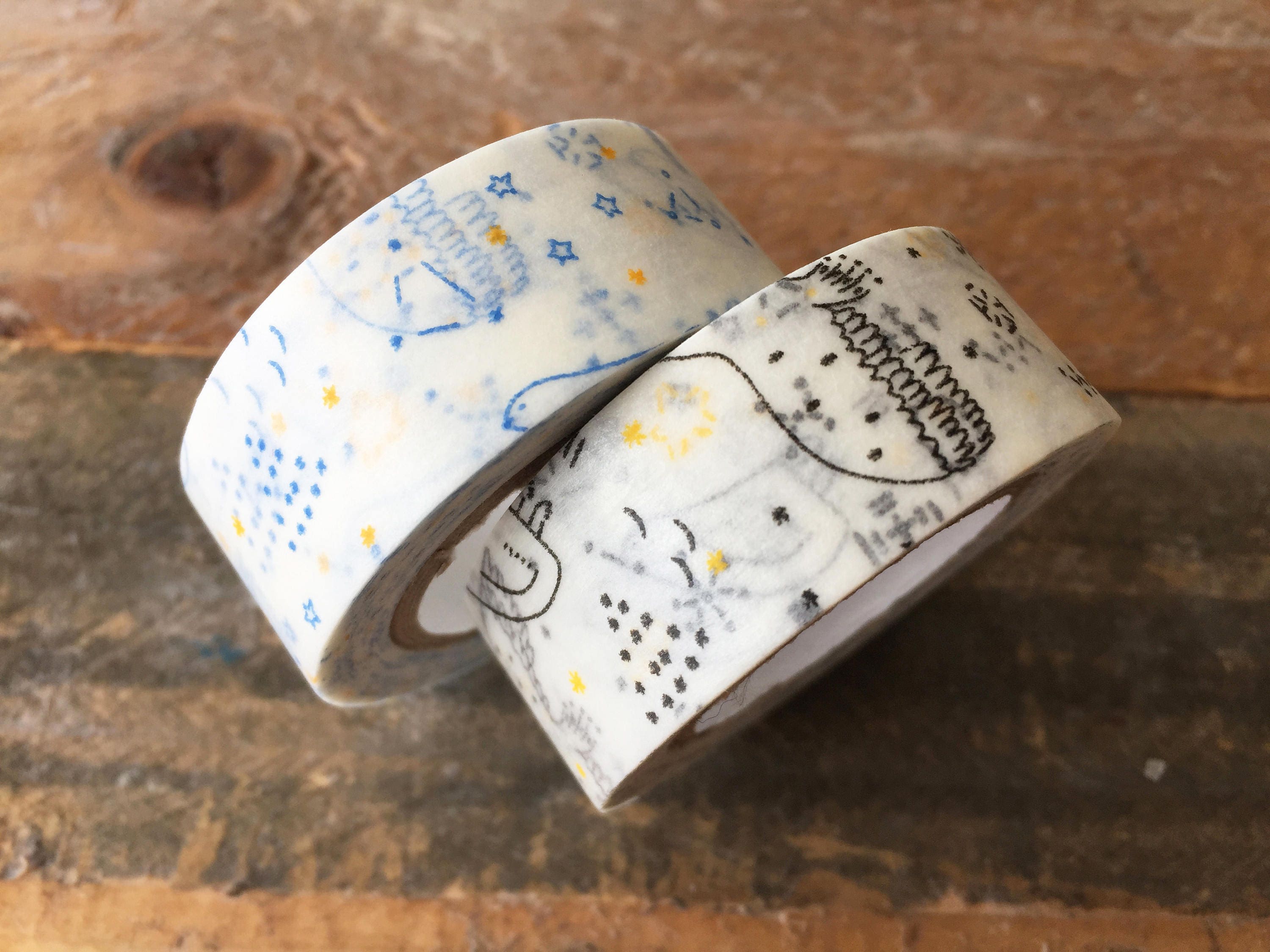 Japanese Washi Masking Tape Starry sky Blue or Black at your