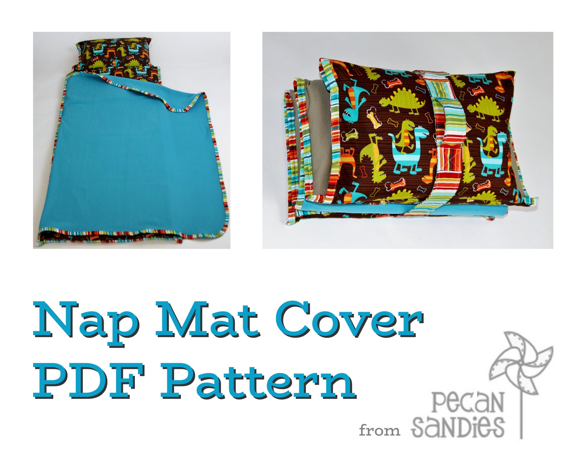 Nap Mat Cover PDF Pattern Sewing Tutorial for Kindermat