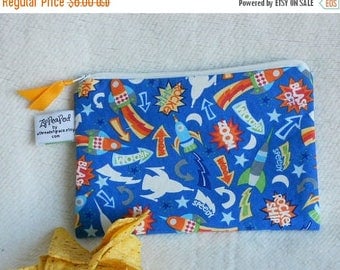 On Sale Zippered Reusable Snack Sack, Half Size - 7.5" x 5"- EcoFriendly, Machine Washable