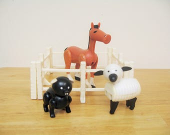 Vintage Fisher Price Little People Farm Animals