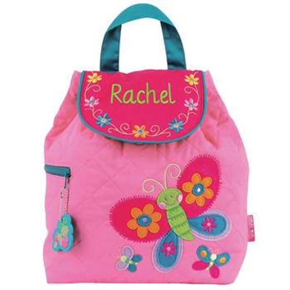 Personalized Stephen Joseph backpack/ quilted butterfly
