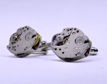 Watch Movement Cufflinks ideal gift for the steampunk lover